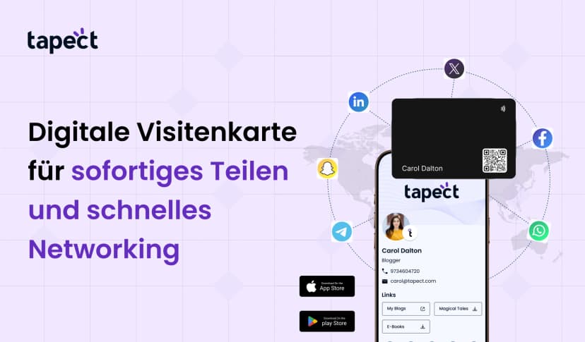 Digitale Visitenkarte für sofortiges Teilen und schnelles Networking
